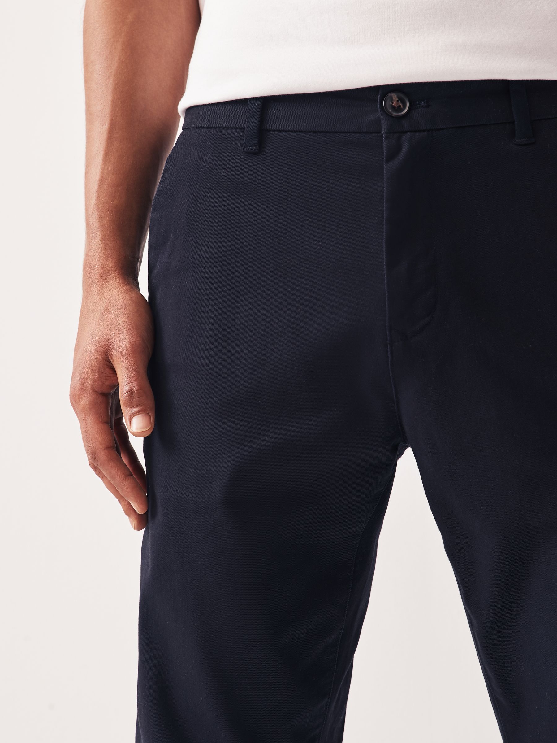 Buy Navy Blue Straight Fit Stretch Chinos Trousers from Next USA