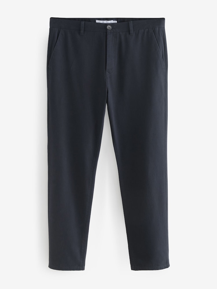 Bleu marine - Ajustement droit - Pantalon chino stretch - Image 8 of 11