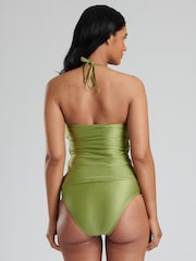 South Beach Green Bandeau Tummy Control Tankini - Image 2 of 6