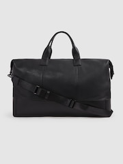 Reiss Black Carter Leather Holdall - Image 4 of 5