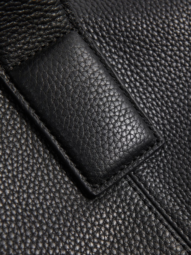 Reiss Black Carter Leather Holdall - Image 5 of 5