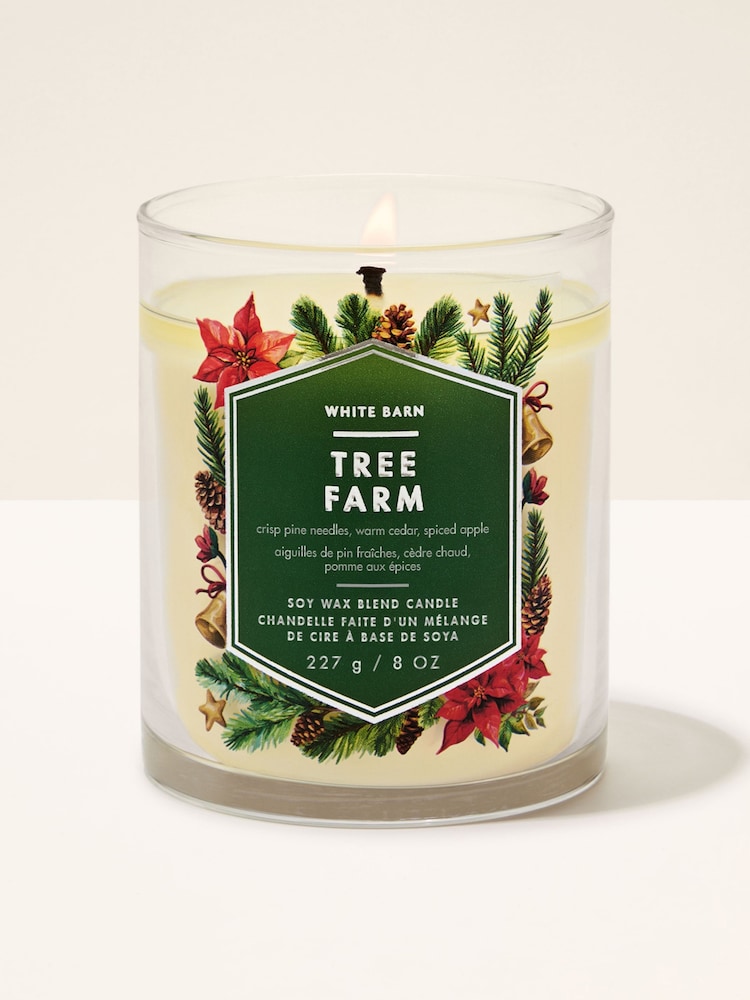 Bath & Body Works Tree Farm Signature Single Wick Candle 227g - Image 1 of 1 Bath & Body Works Tree Farm Signature Single Wick Candle 227g - Image 1 of 1
