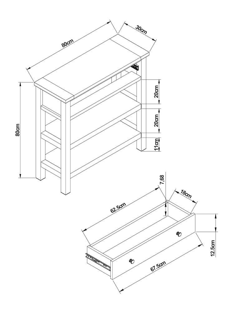 Natural Malvern Console - Image 2 of 6