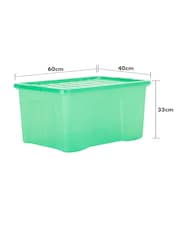 Wham Set of 3 Green Crystal Sparkle 60L Boxes and Lids - Image 6 of 6