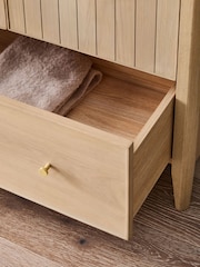 Light Natural Clementine Oak Veneer Double, 1 Drawer Wardrobe - Image 4 of 8