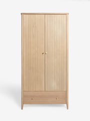 Light Natural Clementine Oak Veneer Double, 1 Drawer Wardrobe - Image 5 of 8
