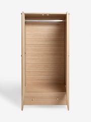 Light Natural Clementine Oak Veneer Double, 1 Drawer Wardrobe - Image 6 of 8