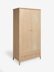 Light Natural Clementine Oak Veneer Double, 1 Drawer Wardrobe - Image 7 of 8
