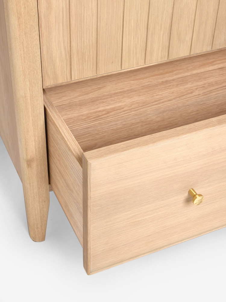 Light Natural Clementine Oak Veneer Double, 1 Drawer Wardrobe - Image 8 of 8