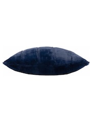 Riva Paoletti Navy Blue 45 x 45cm Empress Faux Fur Cushion - Image 3 of 6