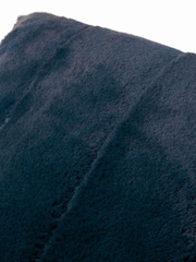 Riva Paoletti Navy Blue 45 x 45cm Empress Faux Fur Cushion - Image 4 of 6