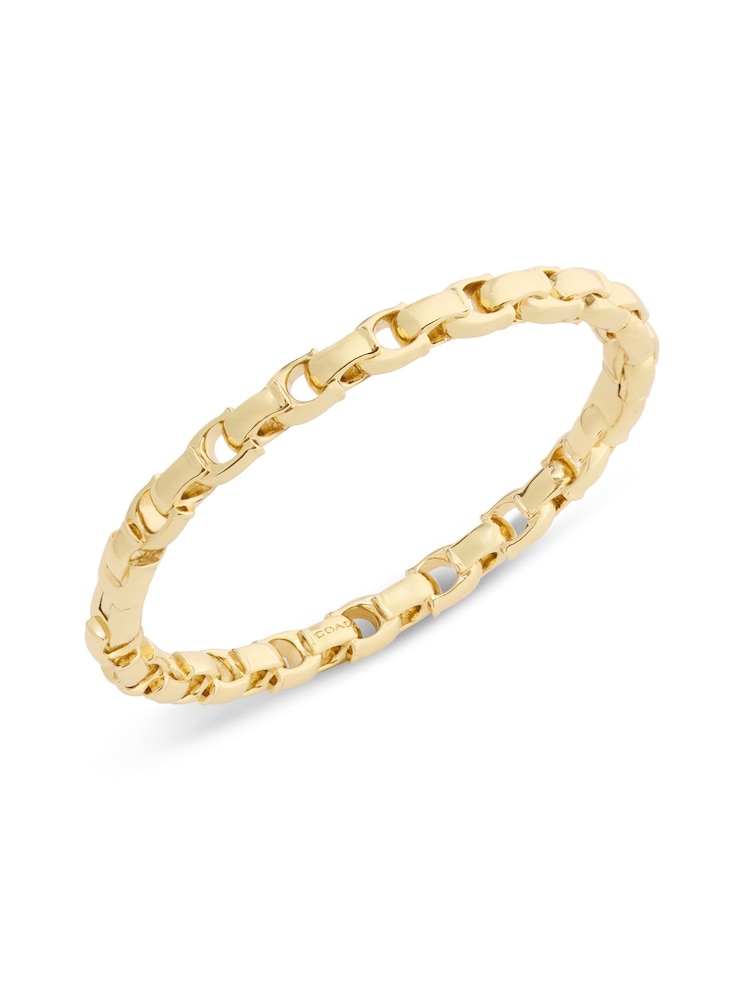COACH Gold Signature C Link Bangle Bracelet - Image 2 of 5