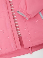 Polarn O. Pyret Pink Waterproof Shell Jacket - Image 4 of 6