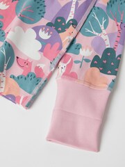 Polarn O. Pyret Pink Organic Cotton Print Pyjamas - Image 3 of 3