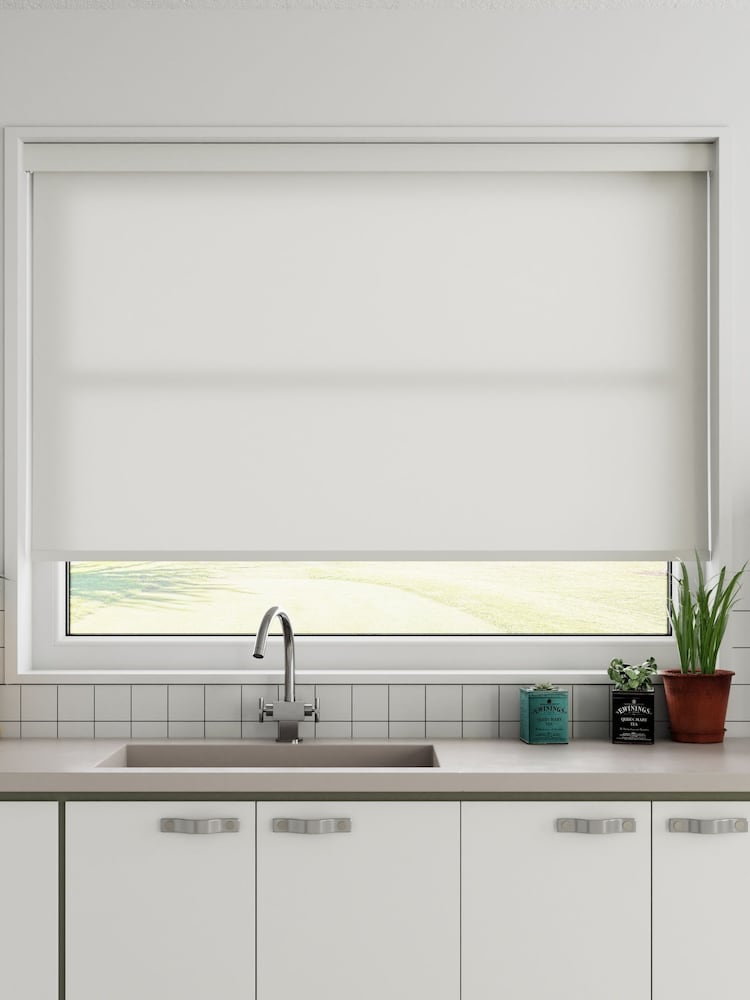 Lime White Saxon Made To Measure Roller Blind - Image 1 of 5