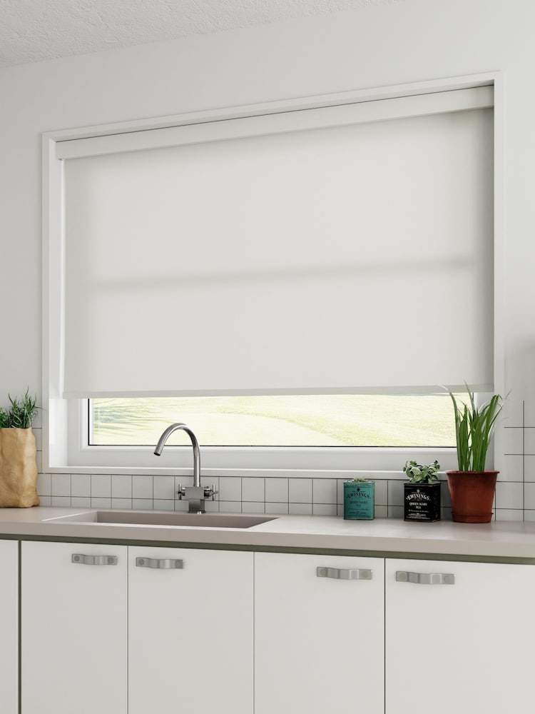 Lime White Saxon Made To Measure Roller Blind - Image 2 of 5
