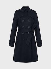 Hobbs Blue Petite Saskia Trench Coat - Image 4 of 4