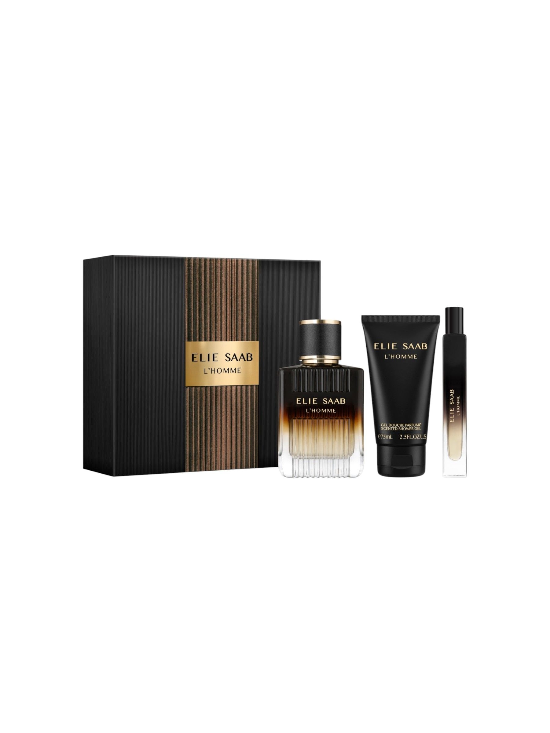 Elie Saab Unisex Amber L'homme Eau De Parfum Intense 100Ml Gift Set - Image 1
