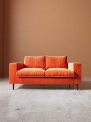 Swoon Burnt Orange Evesham Easy Velvet 2 Seater Sofa - Image 1 of 4