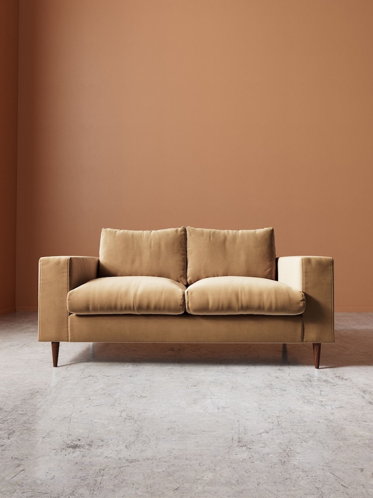 Swoon Biscuit Evesham Easy Velvet 2 Seater Sofa - Image 1 of 5 Swoon Biscuit Evesham Easy Velvet 2 Seater Sofa - Image 1 of 5