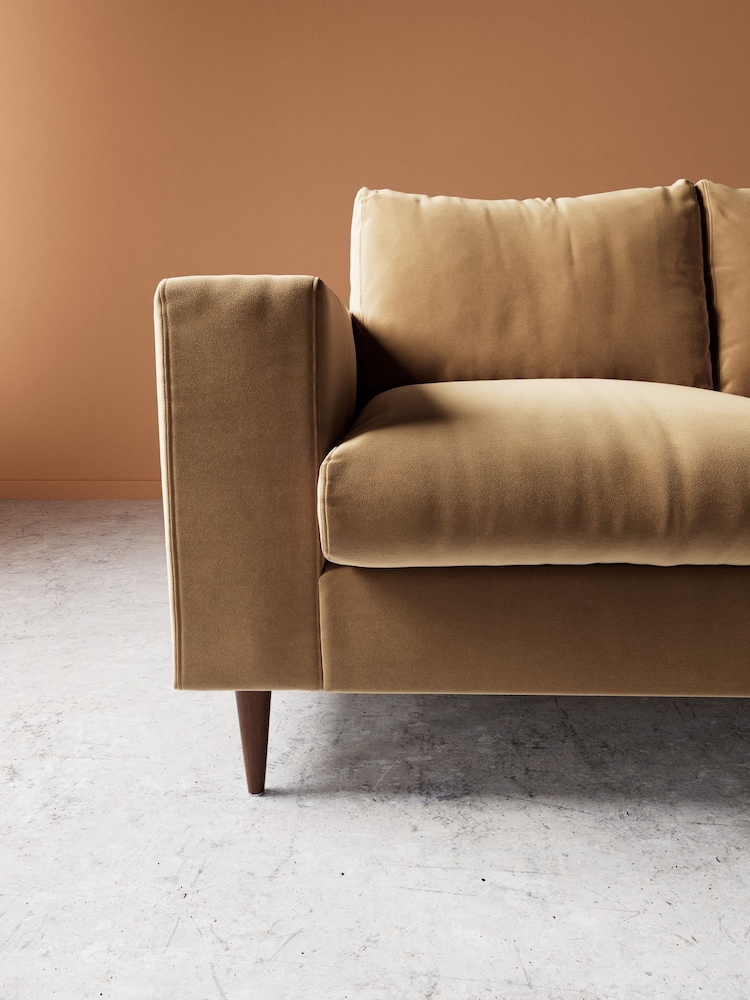 Swoon Biscuit Evesham Easy Velvet 2 Seater Sofa - Image 2 of 5 Swoon Biscuit Evesham Easy Velvet 2 Seater Sofa - Image 2 of 5