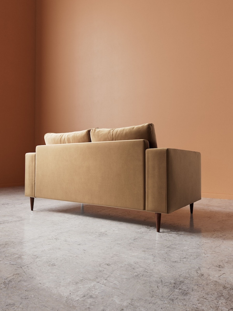 Swoon Biscuit Evesham Easy Velvet 2 Seater Sofa - Image 5 of 5 Swoon Biscuit Evesham Easy Velvet 2 Seater Sofa - Image 5 of 5