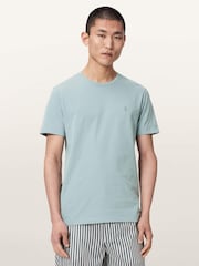 AllSaints Blue Brace Short Sleeve Crew Neck T-Shirt - Image 1 of 6