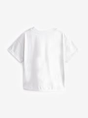 White 100% Cotton Short Sleeve Appliqué T-Shirt (3mths-7yrs) - Image 2 of 3