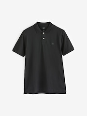 Gap Black Pique Logo 100% Cotton Short Sleeve Polo Shirt - Image 2 of 8