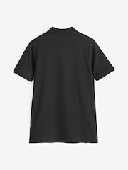 Gap Black Pique Logo 100% Cotton Short Sleeve Polo Shirt - Image 3 of 8