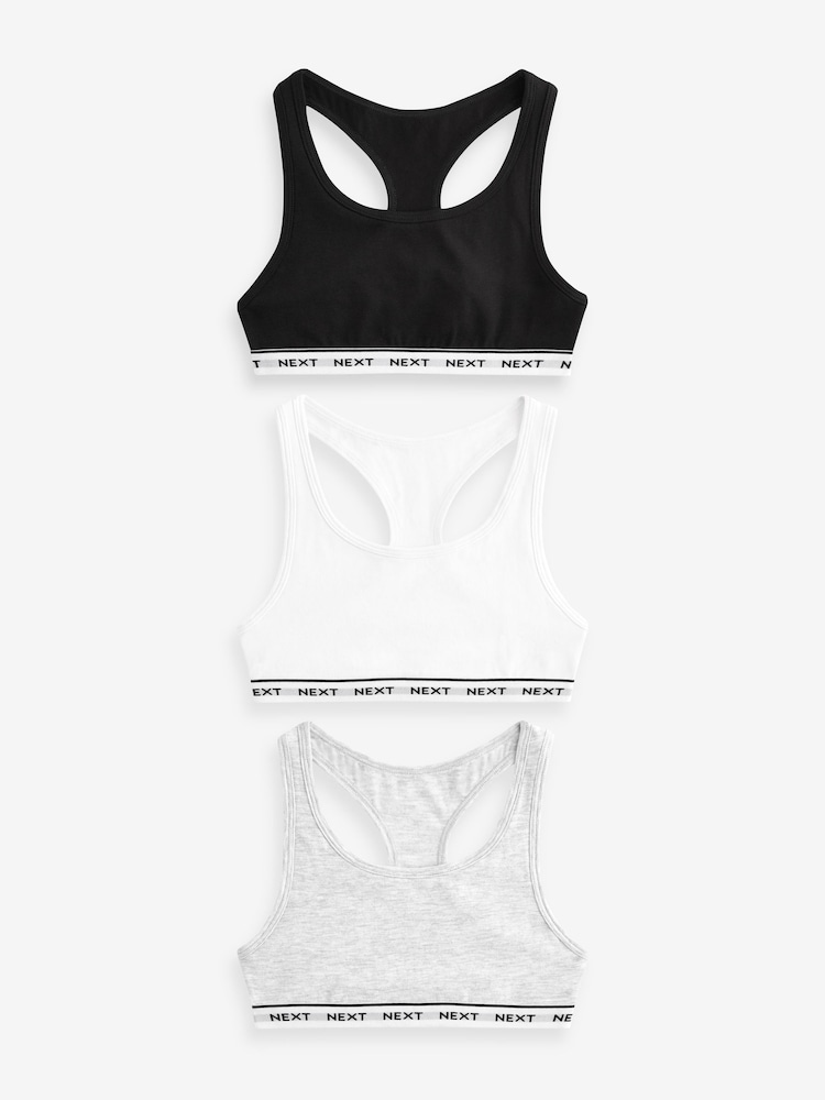 Monochrom - Cropped-Trägertops mit Racerback im 3er-Pack (5–16 J.) - Bild 1 von 6 Monochrom - Cropped-Trägertops mit Racerback im 3er-Pack (5–16 J.) - Bild 1 von 6