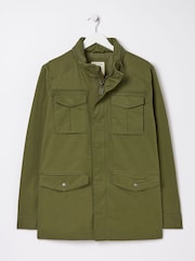 FatFace Calcot Green Cotton 4 Pocket Jacket - Image 5 of 5