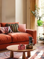 Swoon Burnt Orange Denver Easy Velvet 3 Seater Sofa - Image 1 of 6