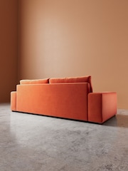 Swoon Burnt Orange Denver Easy Velvet 3 Seater Sofa - Image 6 of 6