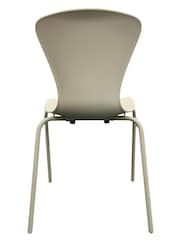Fusion Living Set of 2 Cream Hoxton Plastic Dining Chairs - Image 5 of 6