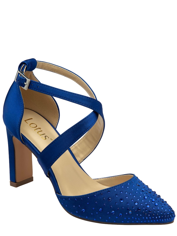 Blau - Lotus Spitze Pumps mit Strassverzierung - Bild 1 von 4 Blau - Lotus Spitze Pumps mit Strassverzierung - Bild 1 von 4