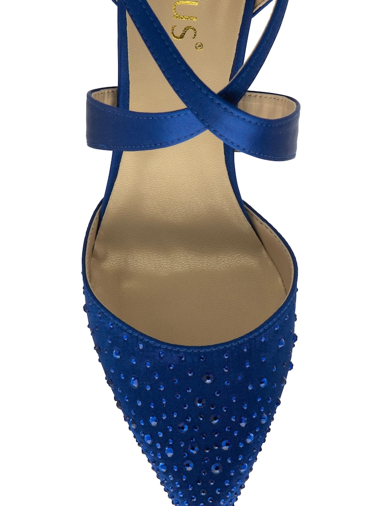 Blau - Lotus Spitze Pumps mit Strassverzierung - Bild 4 von 4 Blau - Lotus Spitze Pumps mit Strassverzierung - Bild 4 von 4