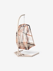 MADE.COM Dark Brown Mix Copa Garden Hanging Egg Chair - Image 4 of 4