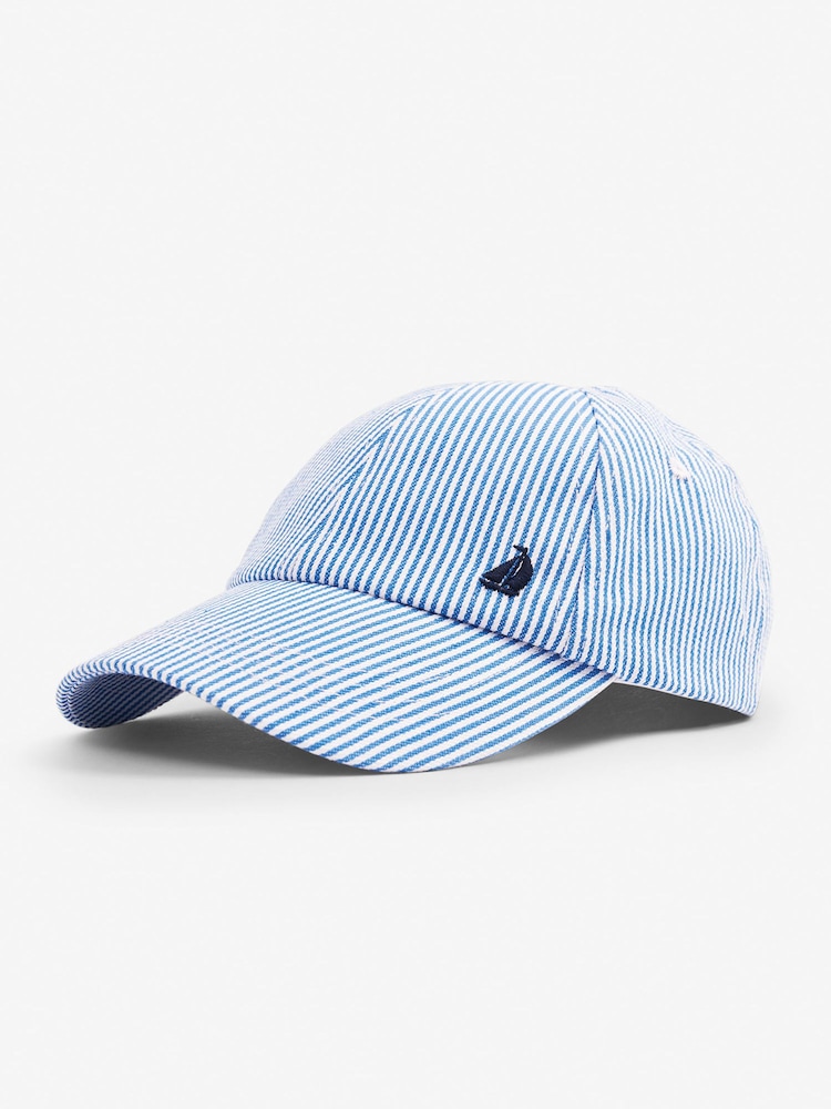 JoJo Maman Bébé Blue Striped Cap - Image 1 of 3