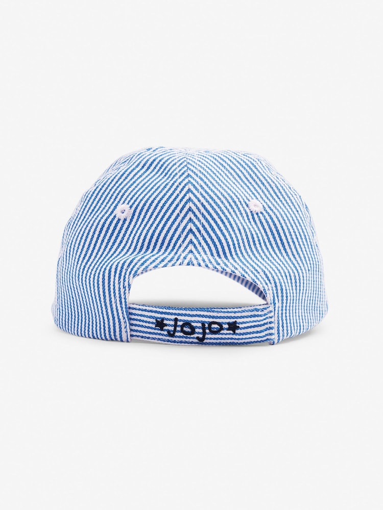 JoJo Maman Bébé Blue Striped Cap - Image 3 of 3