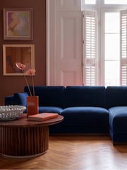 Swoon Ink Alesund Easy Velvet Right Hand Corner Sofa - Image 1 of 6