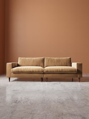 Swoon Biscuit Evesham Easy Velvet 4 Seater Sofa - Image 1 of 5