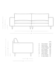 Swoon Biscuit Evesham Easy Velvet 4 Seater Sofa - Image 3 of 5