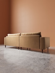 Swoon Biscuit Evesham Easy Velvet 4 Seater Sofa - Image 5 of 5