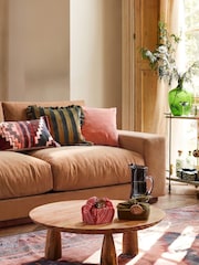 Swoon Biscuit Denver Easy Velvet 3 Seater Sofa - Image 1 of 6