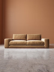 Swoon Biscuit Denver Easy Velvet 3 Seater Sofa - Image 2 of 6