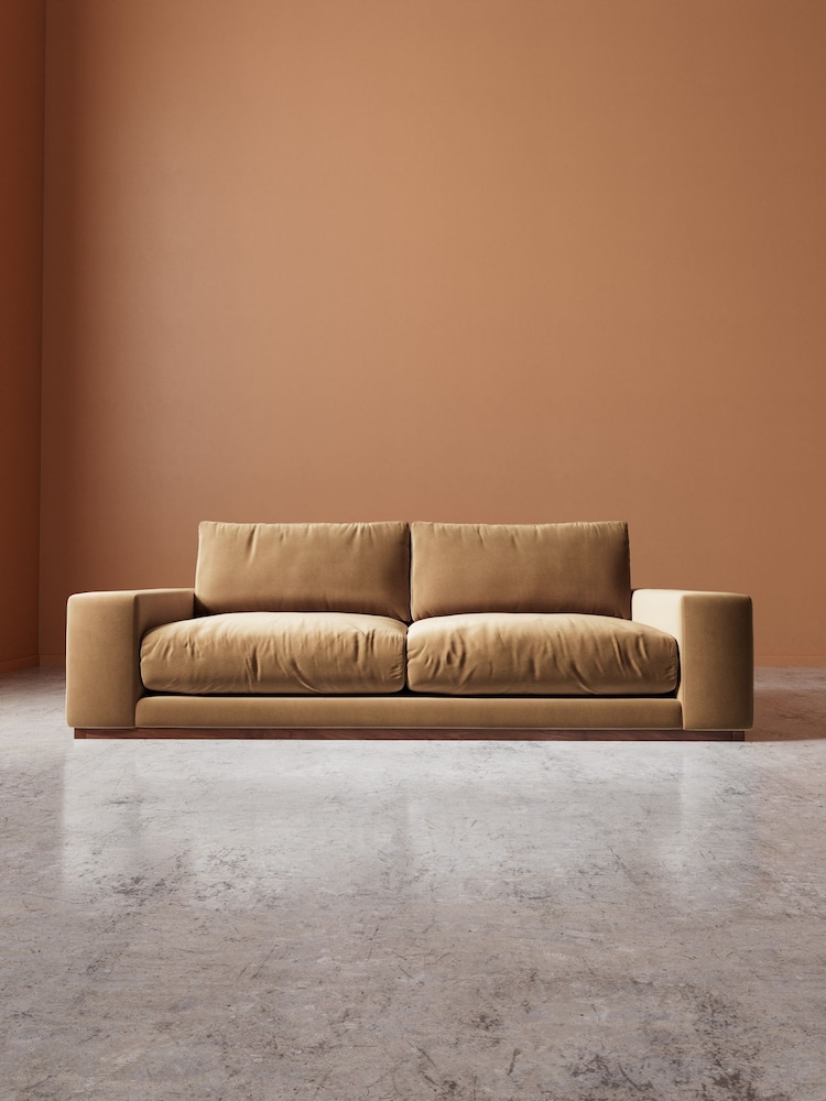 Swoon Biscuit Denver Easy Velvet 3 Seater Sofa - Image 2 of 6 Swoon Biscuit Denver Easy Velvet 3 Seater Sofa - Image 2 of 6