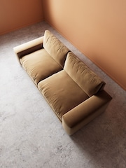 Swoon Biscuit Denver Easy Velvet 3 Seater Sofa - Image 5 of 6
