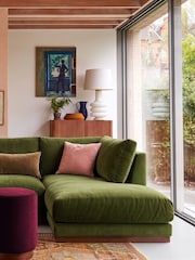 Swoon Fern Denver Easy Velvet Right Hand Corner Sofa - Image 1 of 6