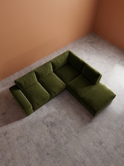 Swoon Fern Denver Easy Velvet Right Hand Corner Sofa - Image 5 of 6